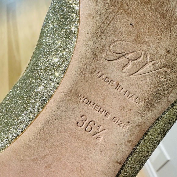 Roger Viver. Gold sparkling shoes. Size 6.5. Authentic - Picture 7 of 7